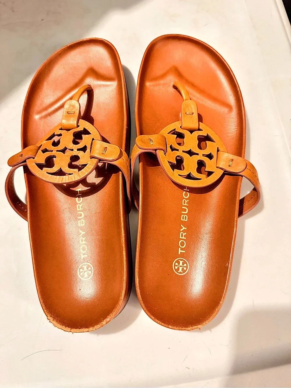 Tory Burch Miller Cloud Sandals Brown US 8.5